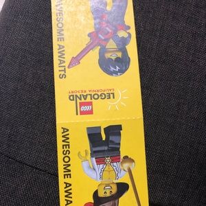 2 Tickets to legoland. Aquiriam and amusement park